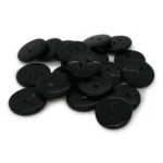 HobbyArts Runde Plastikknapper Sort, 12,5mm, 20 stk