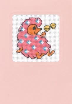 Broderikit Pindsvin med 2 svampe 9 x 13 cm