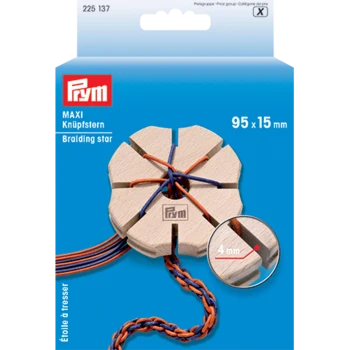 Prym Knyttestjerne, træ, maxi (95 mm)