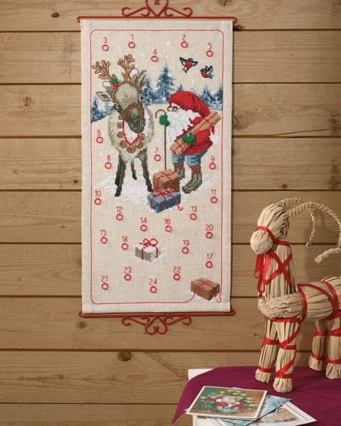 Broderikit Julemand og ren B 5125/35 35 x 67 cm