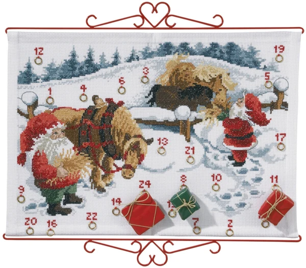 Broderikit Heste i sne B5125/60 60x44 cm