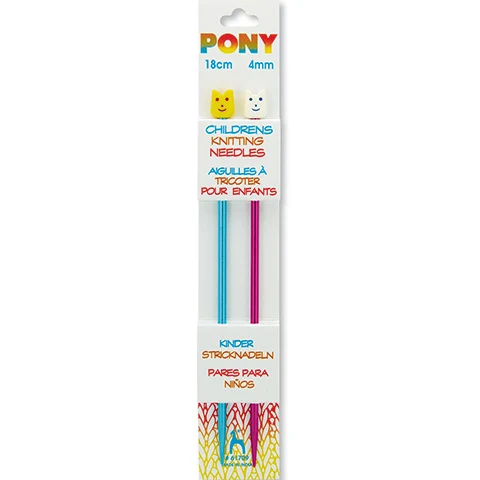 Pony Børne strikkepindesæt, 18 cm