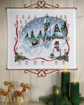 Broderikit Kirke & klokker 55 x 48 cm B5125/55