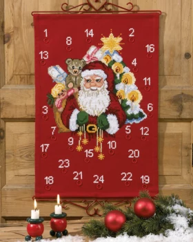 Broderikit Julemand med sæk 60x40 cm 5125/40