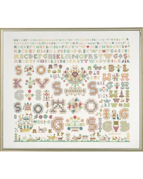 Broderikit Gammel navneklud 64 x 54 cm R5531