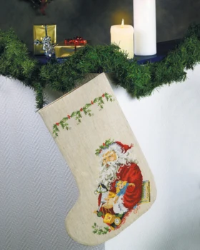 Broderikit Julesok m/julemand 29 x 44 cm