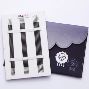 KnitPro KARBONZ Strømpepindesæt 15 cm (5 str. 2.00-4.00mm)