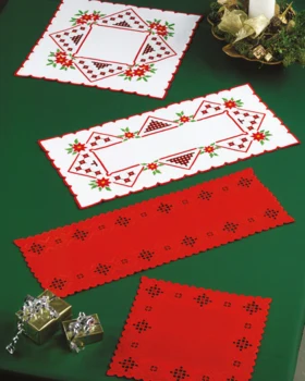 Broderikit Hardanger, rød