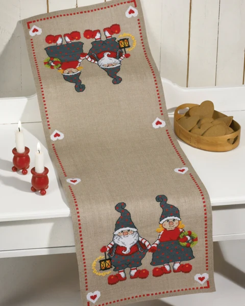 Broderikit Nissemor og far 38 x 115 cm