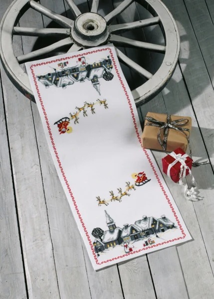 Broderikit Julemandens kane 34 x 87 cm