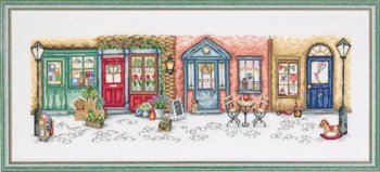 Broderikit Butiksgaden 71 x 30 cm