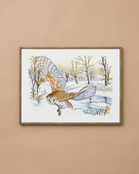 Broderikit Sløruglen 30 x 40 cm