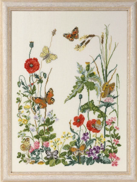 Broderikit 8 sommerfugle 33 x 45 cm R5409