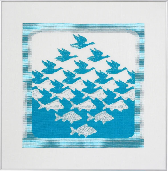 Broderikit Fugl/fisk turk. R5988 57 x 55cm