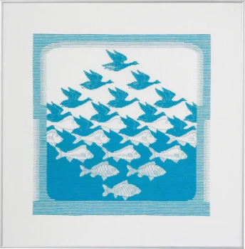Broderikit Fugl/fisk turk. R5988 57 x 55cm