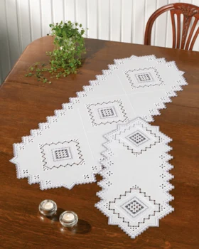 Broderikit Grå Hardanger 39 x 105 cm