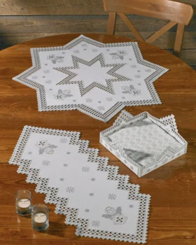 Broderikit Vinter Hardanger 21 x 21 cm
