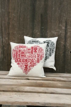Broderikit Love rød 39 x 39 cm