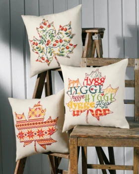 Broderikit Blad m/mønster 40x40 cm