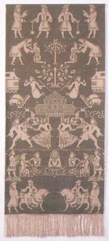 Broderikit Beiderwand blå 81 x 193 cm