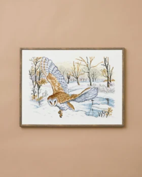 Broderikit Sløruglen 30 x 40 cm