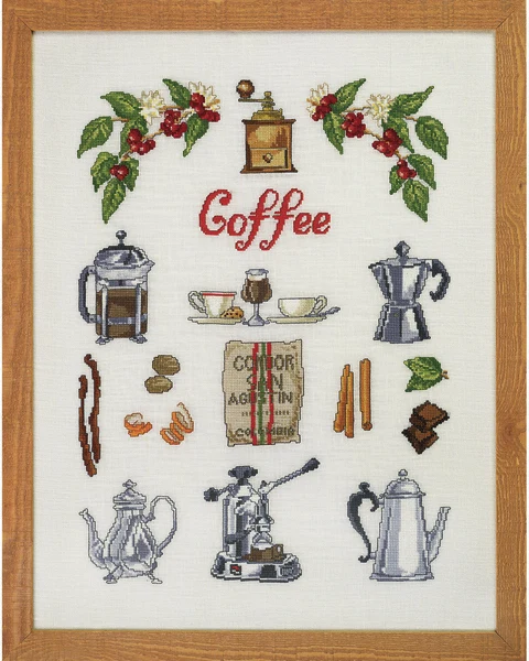 Broderikit Coffee Time 40x52 cm