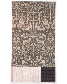 Broderikit Beidewand mørk grøn 85 x 147 cm