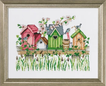 Broderikit Fuglehus hylde R5311 37 x 29 cm