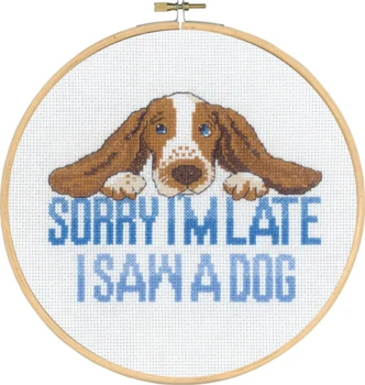 Broderikit Sorry I'm late F5810/20 20 Ø cm