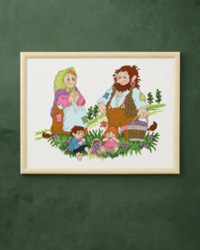 Broderikit Bærplukkerne 40 x 30 cm