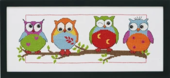 Broderikit Ugler R5496 36 x 15 cm