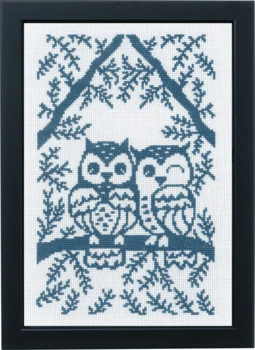 Broderikit Ugler 29 x 20 cm