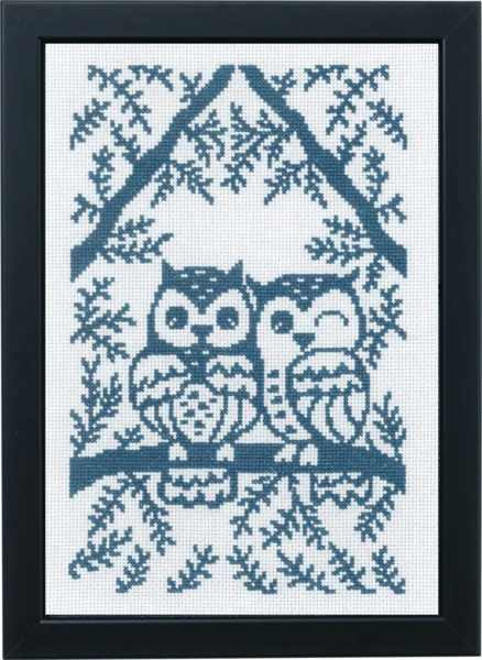 Broderikit Ugler 29 x 20 cm