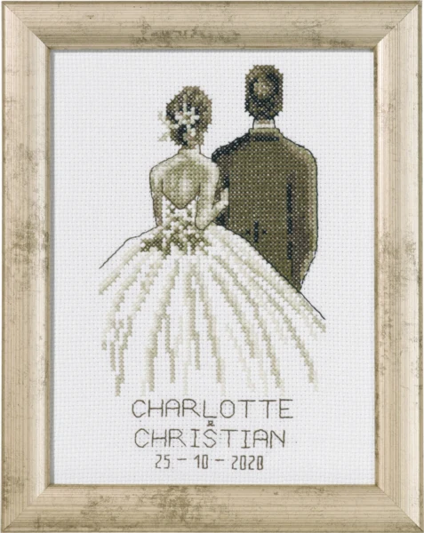 Broderikit Tone i tone bryllup R535914x19