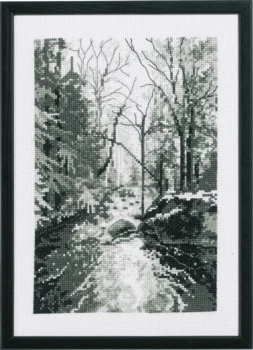 Broderikit Skovbækken 21 x 29 cm