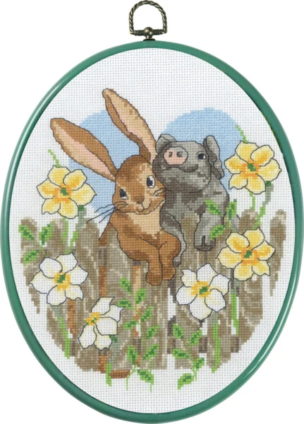 Broderikit Nye venner M 5958/14 20 x 26 cm