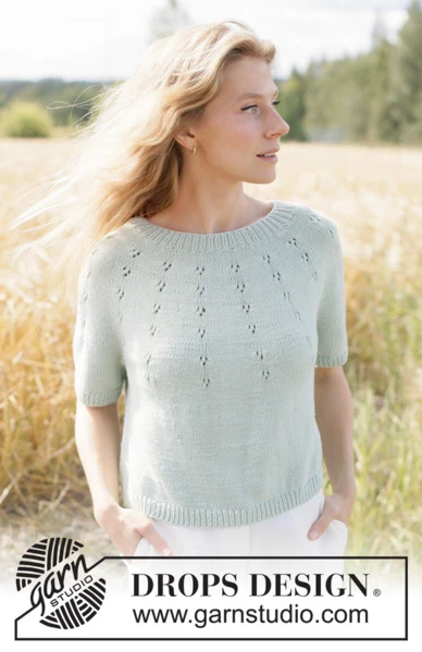 266-33 Mint Halo Sweater by DROPS Design