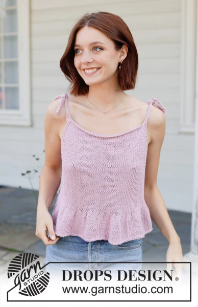 257-8 Dancing Darling Top by DROPS Design