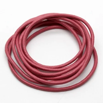 HobbyArts Lædersnor, Pink, 1 meter