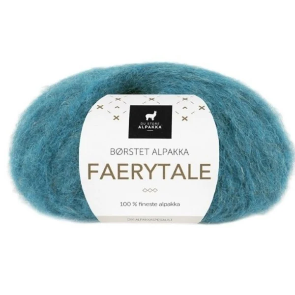Du Store Alpakka Faerytale 766  Turkis meleret
