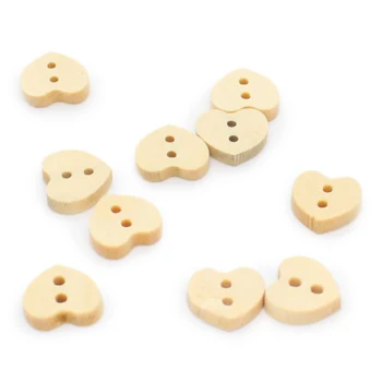 HobbyArts Træknapper Hjerte 11,5 mm, 10 stk