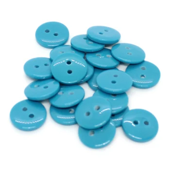 HobbyArts Runde Plastikknapper Jeansblå, 12,5mm, 20 stk