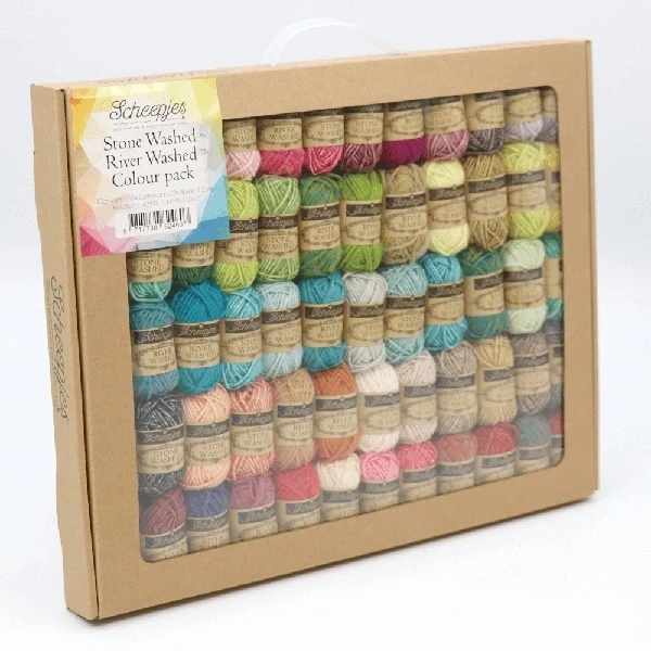 Scheepjes Stone Washed & River Washed Farvepakke - 58x10g