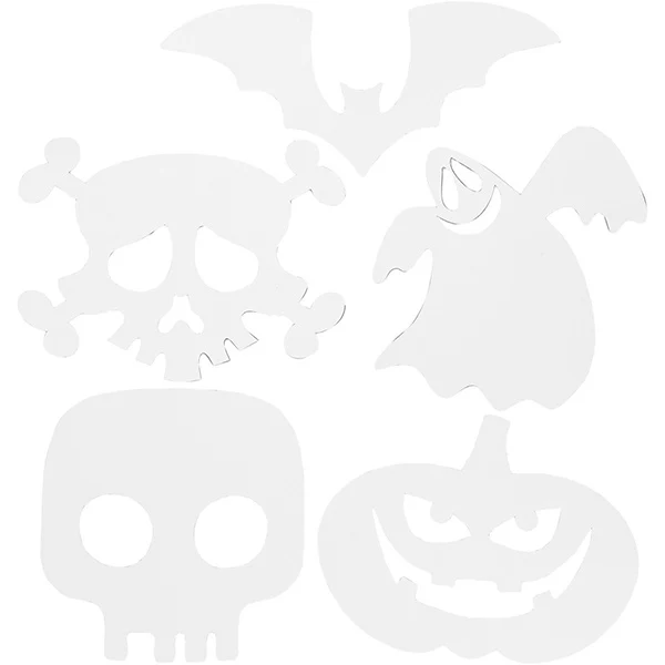 Halloween figurer, 25 x 17 cm, 230 g, hvid, 16 stk