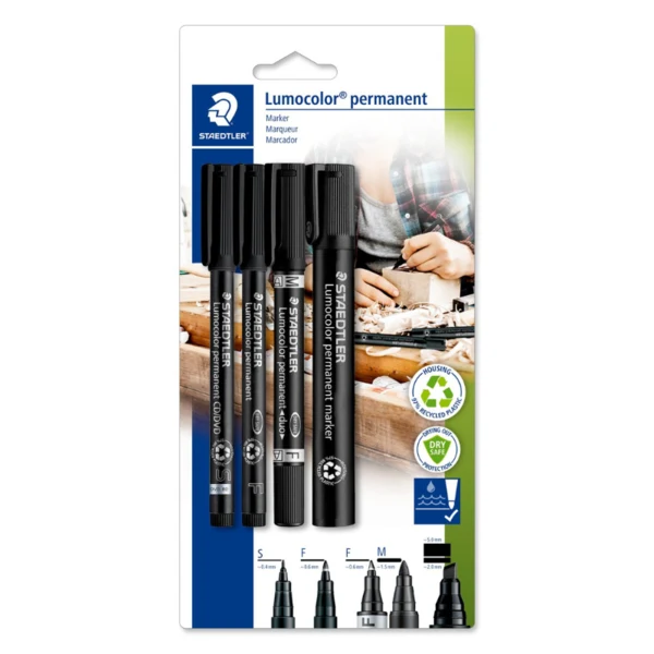 STAEDTLER Lumocolor Mix Sæt, 4 stk