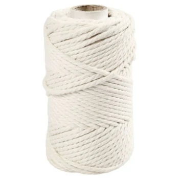 Macramé-reb 4 mm Råhvid