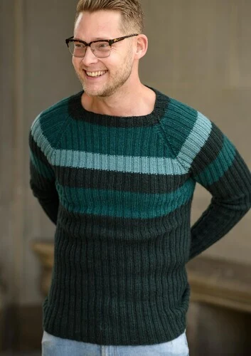 1703 - Herresweater i rib