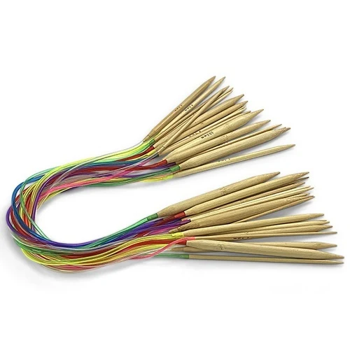 HobbyArts Bambus Rundpindesæt, 18 str. 2-10 mm - 60 cm