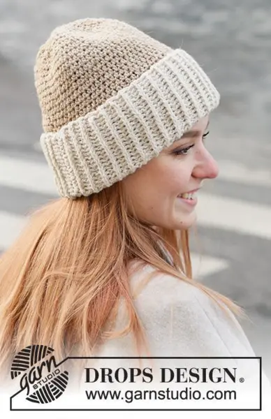 234-29 Peanut Butter Cookie Hat by DROPS Design