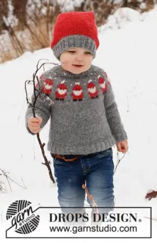 41-1 Merry Santas Julebluse by DROPS Design